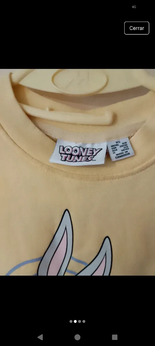 Sudadera Amarilla Looney Tunes Bugs Bunny
