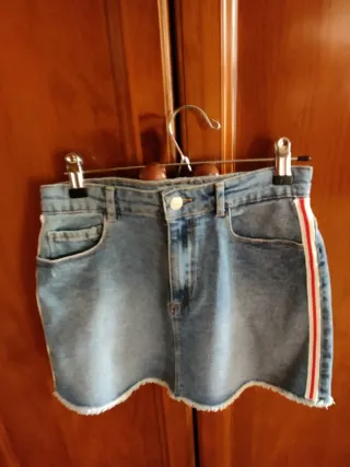 Falda tejana con rayas laterales 