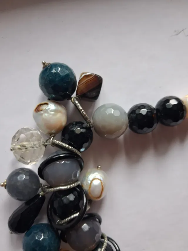 Collana perle e pietre dure