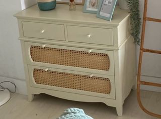 Cómoda Maison du Monde Rattan Blanco Roto