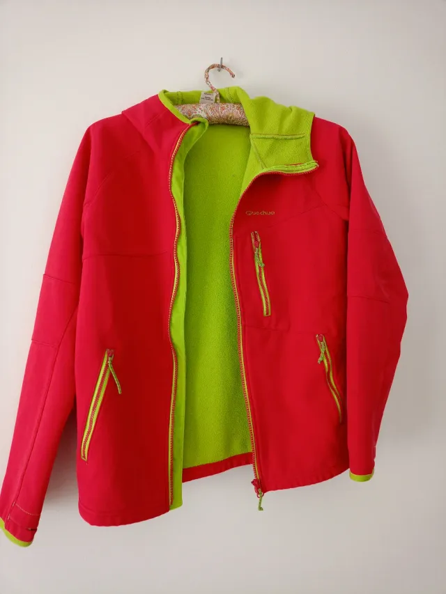 Sudadera Quechua Mujer Roja y Verde