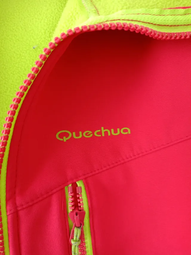 Sudadera Quechua Mujer Roja y Verde