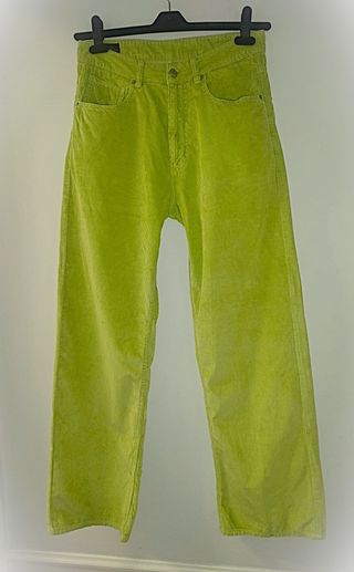 Pantalón pana mujer verde