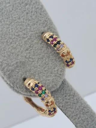 Pendientes Goldfilled Aro Multicolor