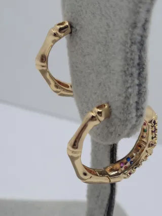 Pendientes Goldfilled Aro Multicolor
