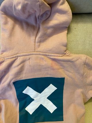 Sudadera niña rosa con logo