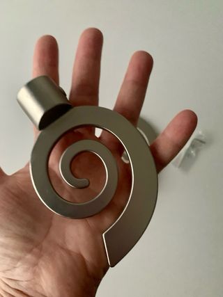 2 Remates Espiral para Barra Cortina