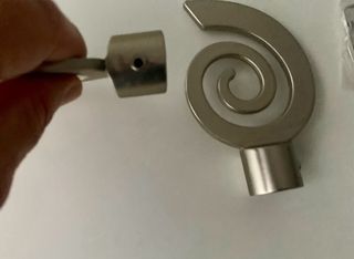 2 Remates Espiral para Barra Cortina