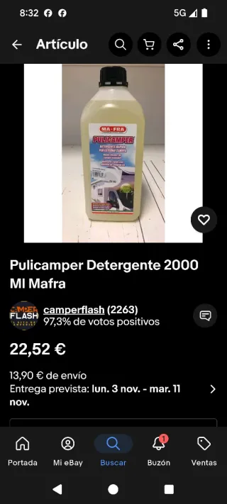 Limpiador Exterior Autocaravana Mafra 2L