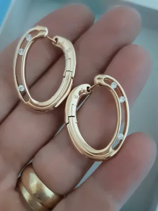 Pendientes Aro Ovalado ,gold filled XP