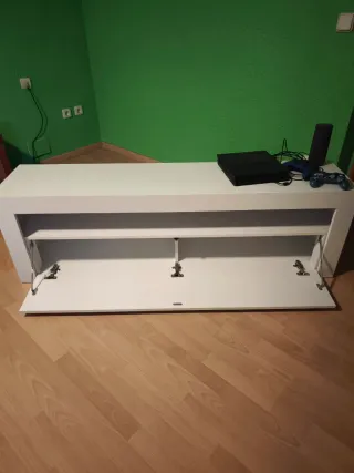 Mueble TV blanco madera