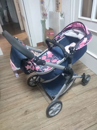 Carro de paseo para muñecas+ cuna colecho