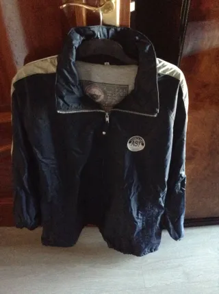 Chubasquero XXL Azul y Beige