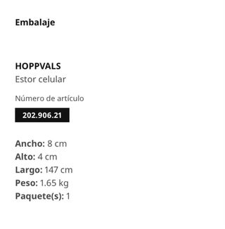 Estor IKEA HOPPVALS blanco 140x155