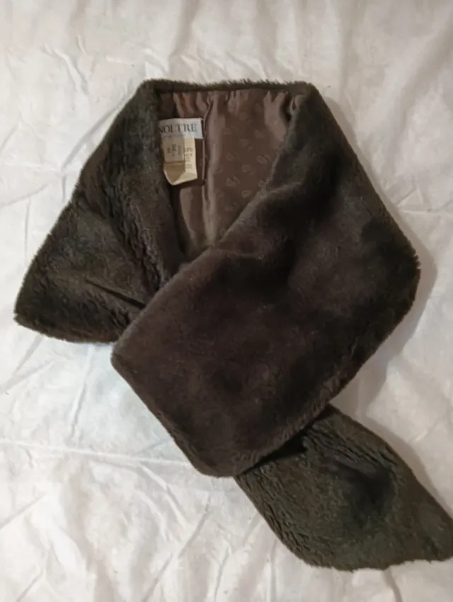 Sciarpa pelliccia sintetica marrone Soutre