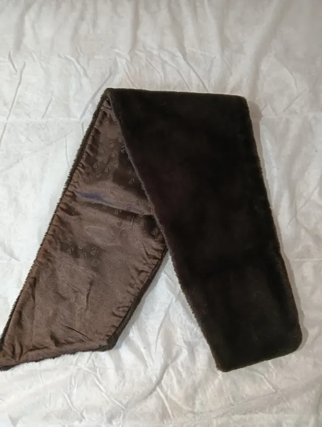 Sciarpa pelliccia sintetica marrone Soutre