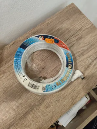 Cable Extensor TV Extol 10m Blanco