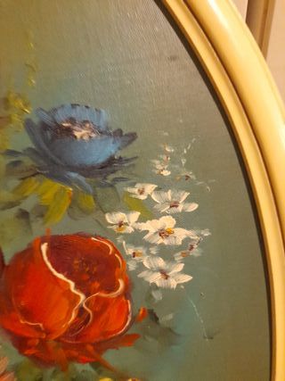 Cuadro antiguo pintado a mano 70×55