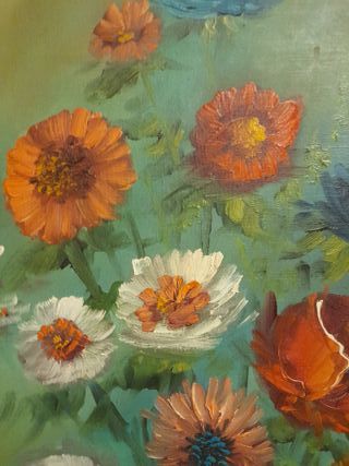 Cuadro antiguo pintado a mano 70×55