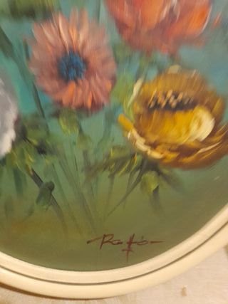 Cuadro antiguo pintado a mano 70×55