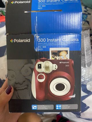 Cámara Polaroid 300 Roja y Blanca