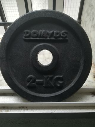 4 Discos de pesas DOMYOS 2 kg