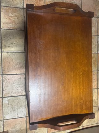 Mueble auxiliar madera 3 estantes cajón