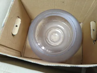 Plafón Techo Antiguo Cristal Metal Dorado