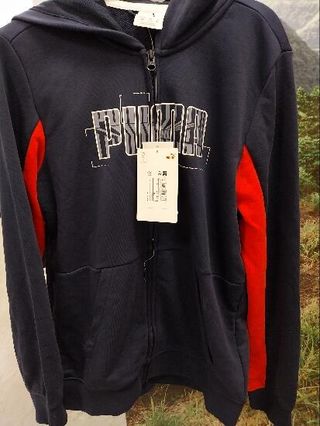 Chándal Puma Niños Azul Rojo Cremallera