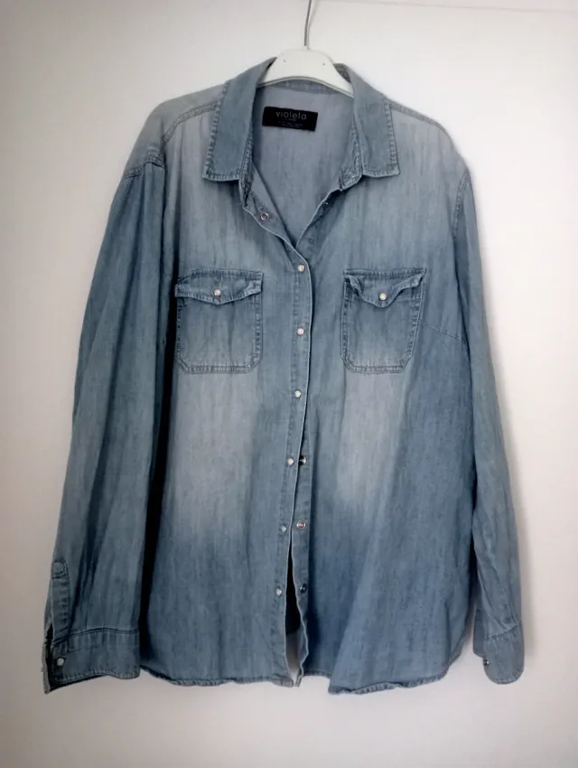 2€Camisa vaquera VIOLETA , talla XXL