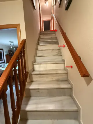 Pasamanos Madera Maciza Escalera (sin cogidas)