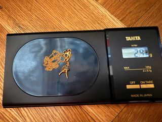 Cadena oro rosa bailarina diamantes marrones 