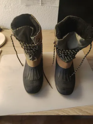 Botas de Nieve Crane Negras y Marrones