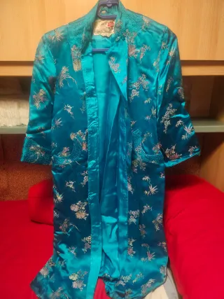 Kimono Chino Seda Bordado