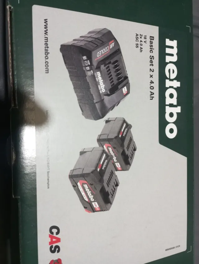 Pack 2 Baterías Metabo 4Ah + Cargador