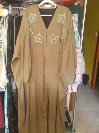 Vestido mariposa verde y plateado