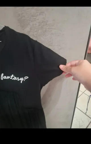 Vestitino donna nero con scritta