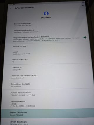 Tablet Lenovo 10.1", 64GB almacenamiento, 4GB RAM