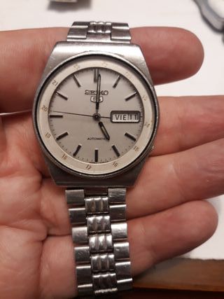 Reloj Seiko Automático Caballero Plata/Blanco