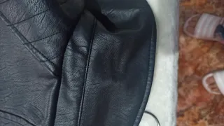 Cazadora cuero Pilar Prieto negra