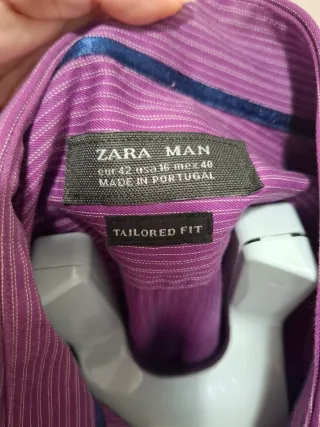 Camisa Morada Estampada zara