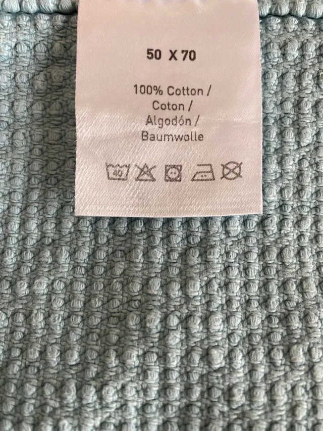 2 Alfombras Baño Habitat verde / azul claro