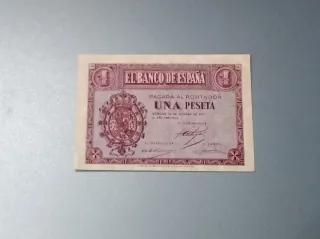 Billete 1 Peseta Banco de España 1937