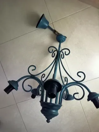 Lámpara de techo de Hierro Forjado estilo Vintage