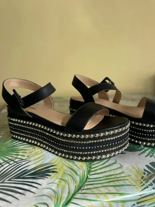 Primadonna Sandali Platform Neri Borchie Tg 39