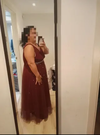 Vestido fiesta/boda talla grande