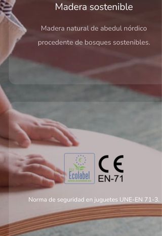 Tabla de equilibrio curva madera natural