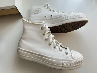 Zapatillas converse plataforma Vintage White 40