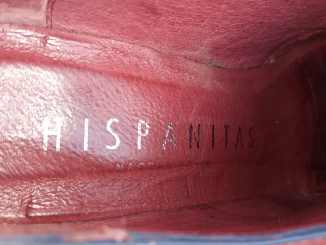 Botines Hispanitas Talla 38 Azul/Granate
