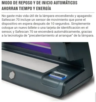 Detector de billetes y tarjetas falsos Safescan
